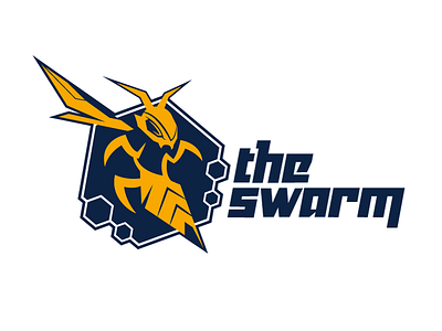 The Swarm character flat gaming logo minimal modern server stream twitch young youtube