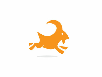 Jumping Goat brand branding cheerful cute design flat for sale goat ibex jumping logo mascot minimal modern perseverance positive simple vector young