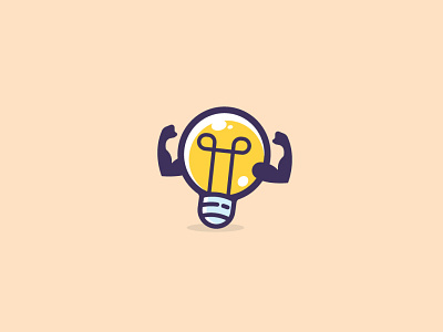 Strongest Ideas branding bright character design education fitness flat gaming ideas illustration lightbulb logo mascot minimal smart vector