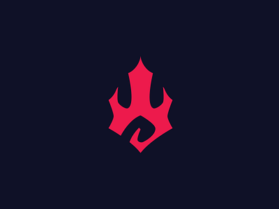 Magic Crown of Fire branding crown design fire flat gaming icon logo magic minimal modern sharp spell spiral swirls twitch vector