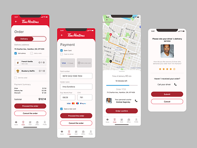 Tim Hortons Order and Delivery system App redesign