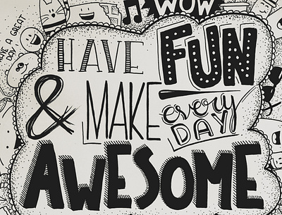 Awesome illustration typography