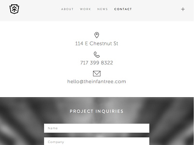 The Infantree Contact Page contact design icons responsive web website