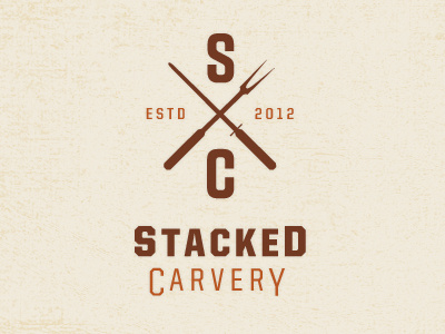Stacked Carvery Logo branding graphic design illustration logo