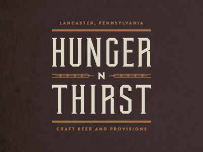 Hunger N Thirst Identity beer branding design food illustration logo provisions type