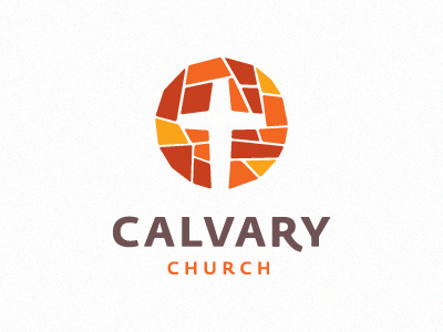 Calvary Church Logo 03 branding calvary church city clean condensed cross icon logo minimal typography urban warm