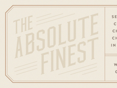 Absolute Finest Type beer restaurant the infantree type typography