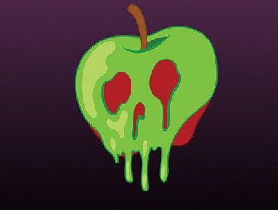 Poison Apple icon illustration vector