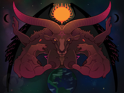 Cosmic Baphomet illustration