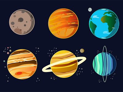 Planet icon designs design icon illustration vector