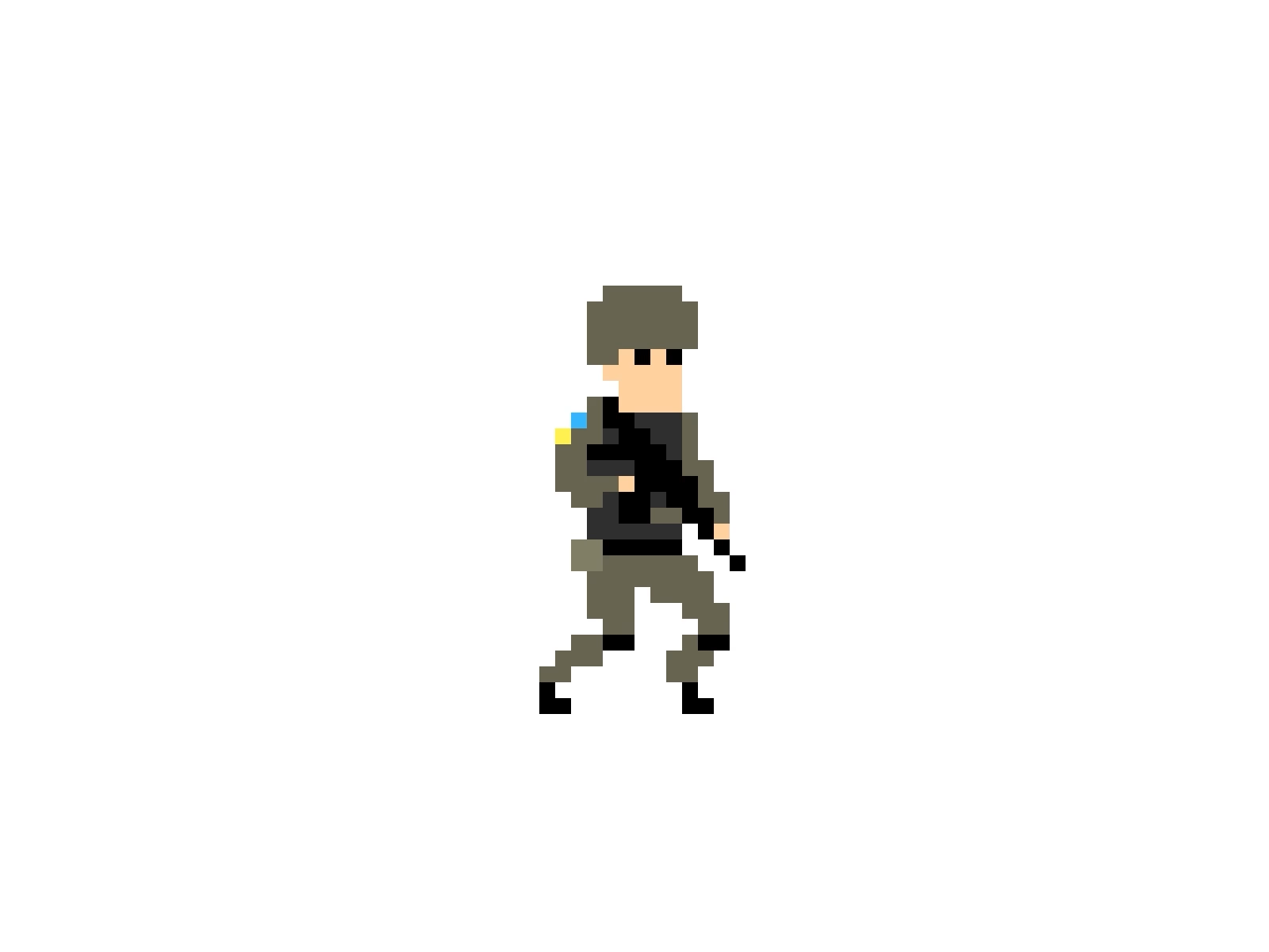 UA soldier animation army character digital illustration pixelart sketch soldier ukraine