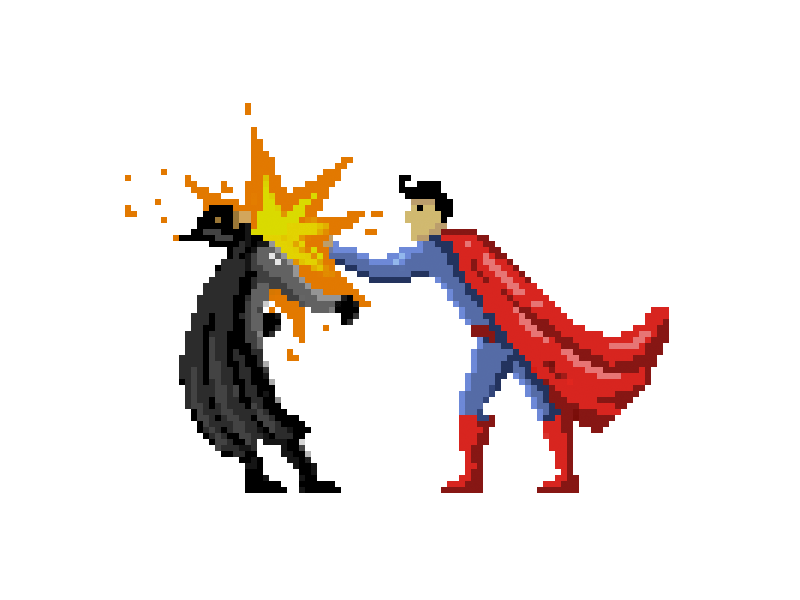 Pixel art fighting