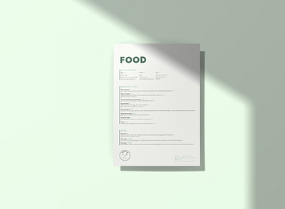 Create Cafe food and drink menu