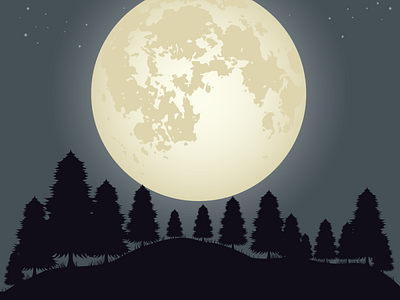 moon illustration design illustratior moon