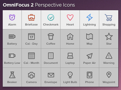 OmniFocus 2 Perspective Icons app icons mac omnifocus omnigroup perspective productivity
