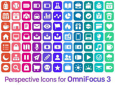Perspective Icons for OmniFocus 3 for iOS app colorful gtd icons ios omnifocus omnigroup productivity