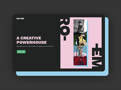 A creative powerhouse agency branding design flat landingpage typography ui vector web