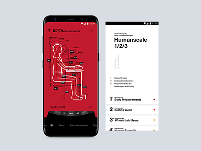 Humanscale 1/2/3 android ergonomics human humanscale interface mobile muzli sizes ui ux