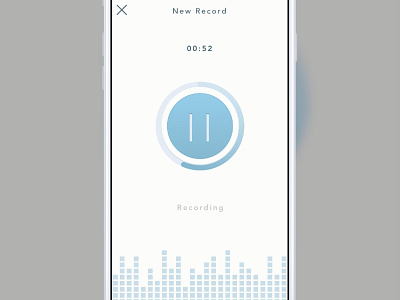 Recording audio interaction design prototype record ui