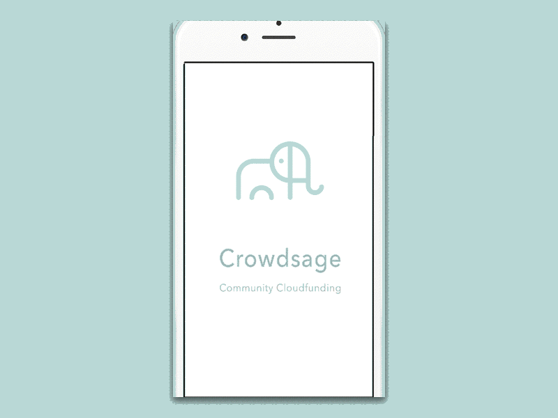 "Crowdsage" - onboarding experience graphic design interaction design motion design