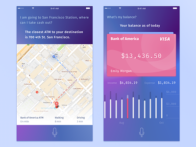 AI for bank app visual design bank mockups data visualization interaction design ai