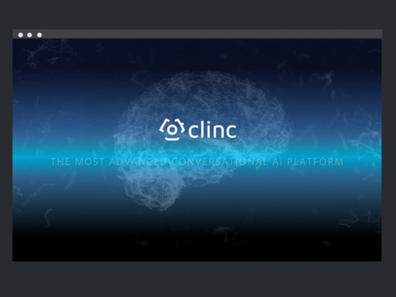 Clinc Homepage Website Animation animation ai web web design