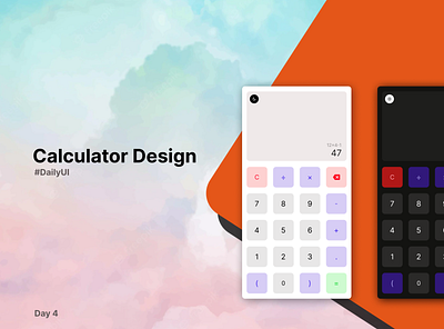 Calculator Design #DailyUI calculator daily dailyui dark mode design
