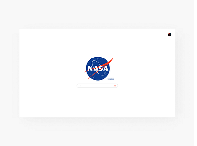 NASA Images Landing Page v2 design ui web design