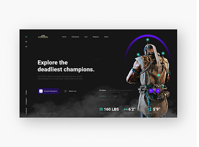 For Honor Champion Gallery ui web design web ui