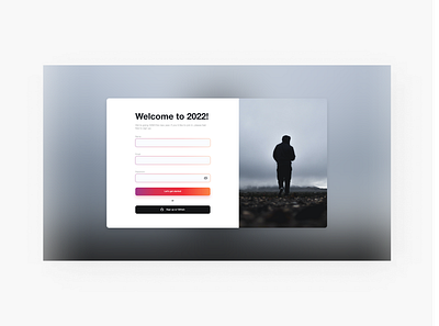 New Year Login Page ui web design web ui