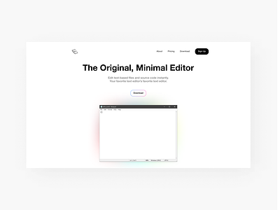 Apple Inspired Landing Page for Notepad