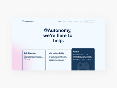 Autonomy Landing Page ui web design web ui