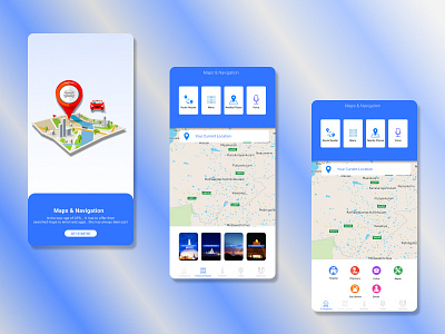 Maps & Navigation - UI Design google map map maps maps navigation maps and navigation maps ui navigation