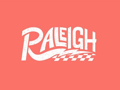 Raleigh! capital checkers city coral illustration illustrator lightning livingcoral nc northcarolina pantone pantone2019 raleigh retro typography vector