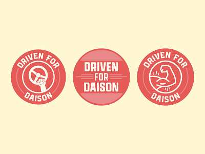 Driven for Daison Badges badge circle badge circular driven geometry icon illustration lockup logo badge steering wheel