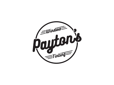 Payton's Window Tinting Logo automotive business classic decal logo retro tinting window