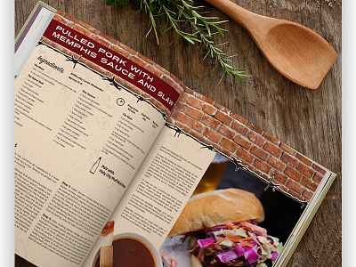 Jailhouse BBQ Cookbook Spread barbecue bbq cookbook food sauce spread