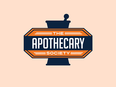 Auburn University Apothecary Society Logo Concept apothecary blue logo orange pharmacy