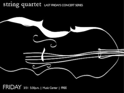 String Quartet Poster black and white classical music music music concert poster string quartet