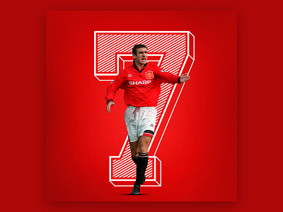 36 Days of Type number 7 36 7 cantona days football footwalls machester mufc number of type united