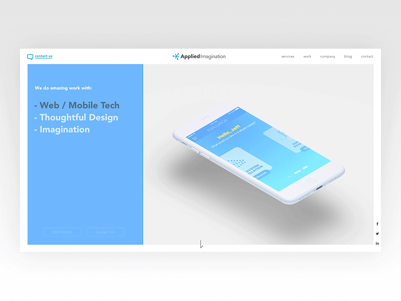 Homepage Concept flat simple website