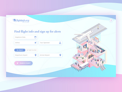 Flight info Landing Page blue flight landing page