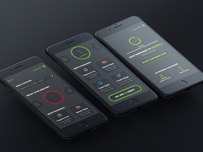 Laundry App Interface app design black uiux