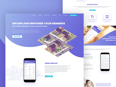 LandingPage for Community Web App