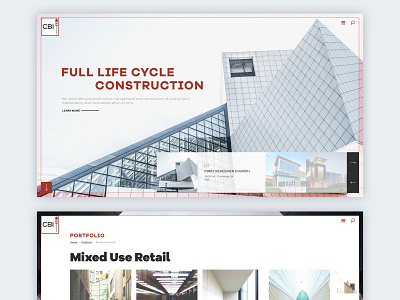 Construction Website Design branding construction design flat interface ui uiux ux website