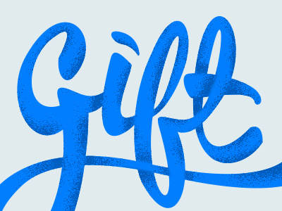 gift blue gift letter present text type typography
