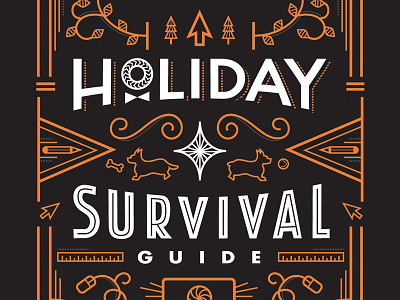 Holiday Survival Guide Deets card design guide holiday holiday card illustration letter mail survival