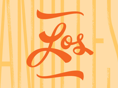 LOS la los angeles orange type typography