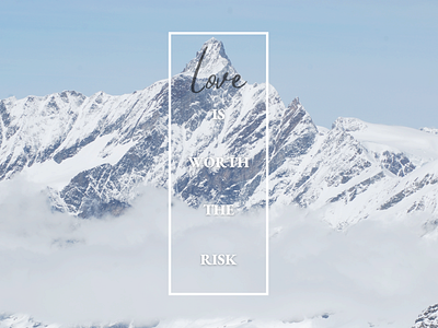 SWISS ALPS - Love Is Worth The Risk