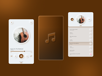 Neumorphism UI for Music App